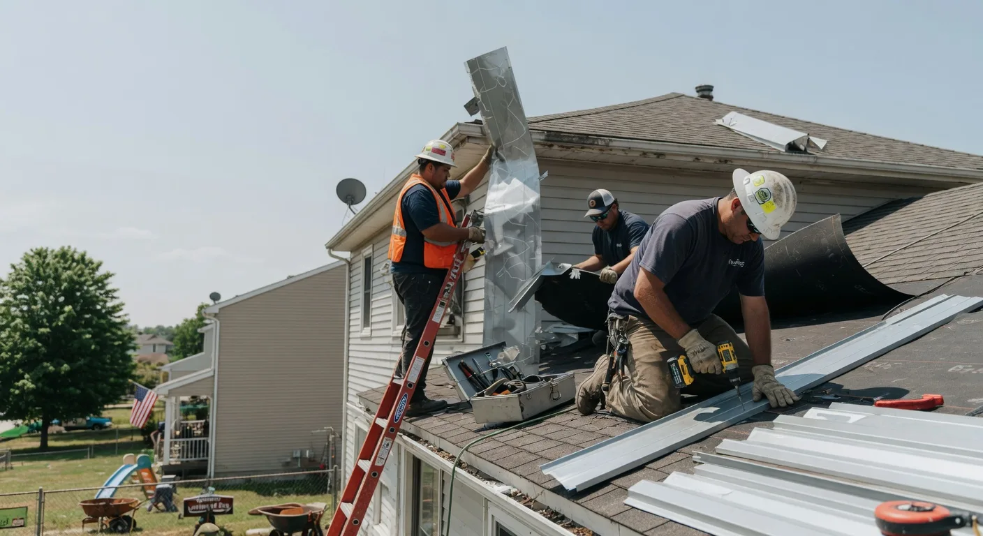 Storm Damage Metal Roof Repair in East Boothbay, ME